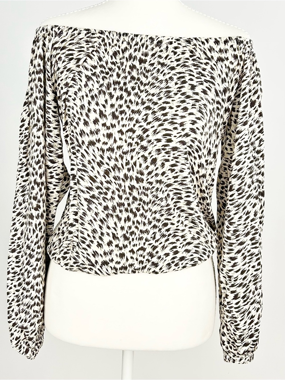 Anthropologie Saturday Sunday Animal Print Off Shoulder Dolman Top XS